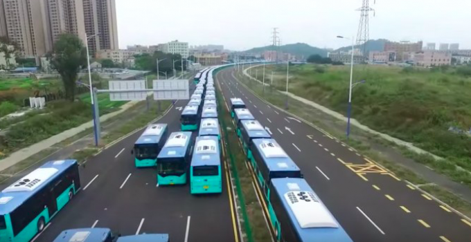 Cidade chinesa é a primeira com frota de ônibus elétrico