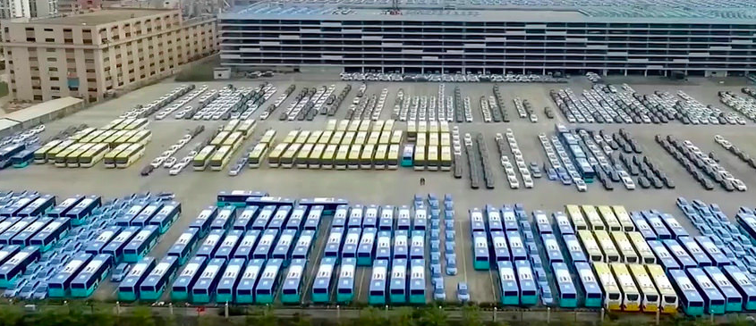 Frota 100% elétrica cidade chinesa Shenzhen