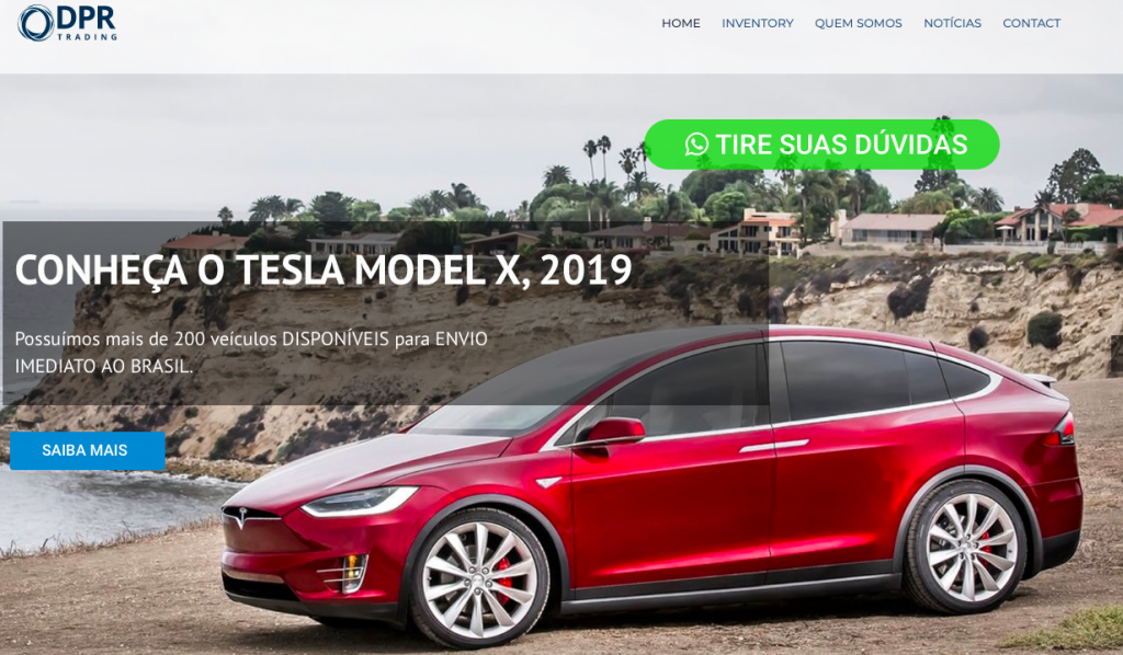 Site DPR Trading importar Tesla