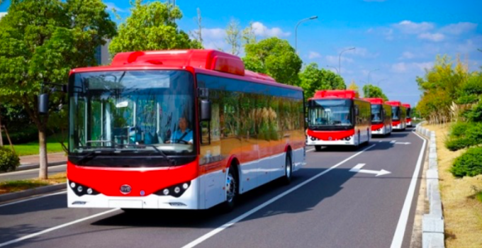 Frota de ônibus elétrico no Chile